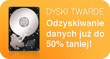 Promocja na dyski twarde - przywracanie danych już 50% taniej!